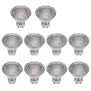  10pcs 5W GU10 COB LED Glass Reflector Light Bulb Spotlight Lamp Light Cup - Picture 1 of 6