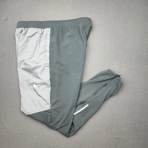 Nike Running Pants Joggers Mens Medium Gray Reflective Therma CU5518 Zip Pockets - Picture 1 of 14