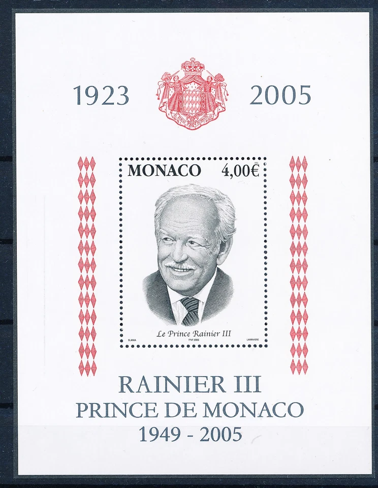 LS60383 Monaco 2005 prince Rainier III good sheet MNH - Image 1 of 1