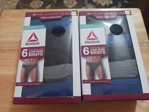 2 New Mens Reebok Low Rise Performance Briefs 5 Pk Sz 2XL 10 Pair Total Free Shi - Picture 1 of 5