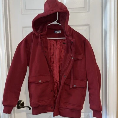 Jack Frost Maroon Men’s Winter Full Zip Hooded Jacket Size XL - Image 1 of 4