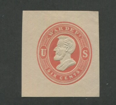 1875 United States Postal Stationary #UO58 Mint Cut Square - Image 1 of 2