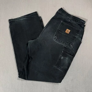 Carhartt Workwear Vintage Black Carpenter Dungaree Baggy Grunge Hose Jeans 40x34 - Bild 1 von 14