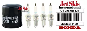 For Honda Shadow 1100 Ace Spirit VT1100 Sabre Tune Up Kit NGK Plugs & Oil Filter - Picture 1 of 2