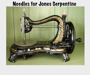 AGUJAS para Jones Hand Serpentine Sewing Machine Pk 10, tamaño 80/12 Swan Cat Back - Imagen 1 de 2