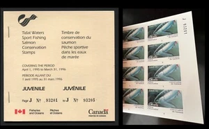 1995 Heft mit 40 Briefmarken Jugend Kanada Gezeiten Gewässer Sport Angeln Lachs - Bild 1 von 8
