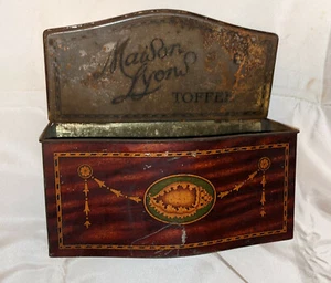 Mason Lyons Toffee Tin Sheraton Advertising Candle Box English 1920s - Picture 1 of 8