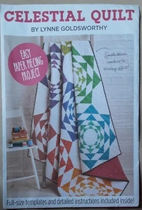 Celestial Quilt Pattern By Lynne Goldsworthy Templates & Instructions Sealed  - Picture 1 of 2