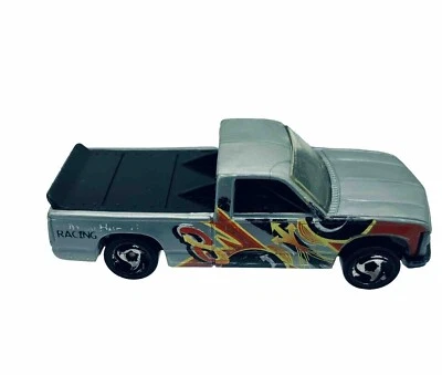 Camión Chevy 1500 plateado Hot Wheels 1996 cargador eléctrico carreras Foto 1 de 4