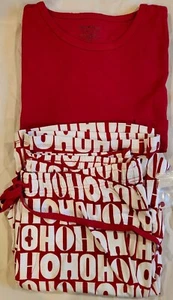 ISAAC MIZRAHI Crew Neck 2 Piece Christmas Pajama Set, Cotton HO HO HO Size M - Picture 1 of 3