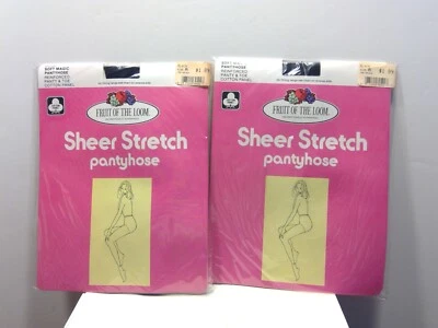 2 Packs of NOS Soft Magic Pantyhose Reinforced Panty & Toe Cotton Panel - Size A - Image 1 of 4