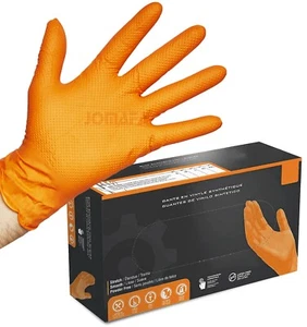 Guantes Nitrilo DIAMANTADOS Super resistentes Reutilizables NARANJA 90uds. T.XL - Imagen 1 de 5