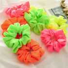 Fluorescent Color Scrunchies Elastic Hair Ties Ponytail Bright Hair Accessories