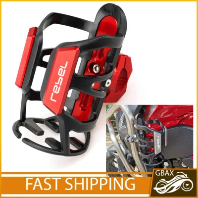 For Honda Rebel CMX 500 300 CNC Motorbike Beverage Water Bottle Drink Cup Holder - Image 1 of 4