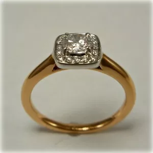 0.75 Round Real Diamond Anniversary Bridal Ring 14K Solid Yellow Gold 5 7 - Picture 1 of 7