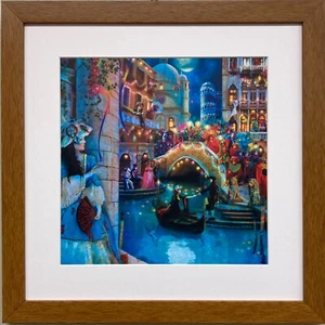 Amiee Stewart "Carnival Moon" Custom Framed Art Print NEW - Picture 1 of 3
