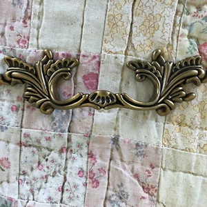 3" Center French Provincial drawer pulls Shabby Chic handle metal dark brass - Picture 1 of 7