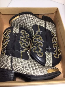 Girls NEW cowgirl boots, size 8. Color, Python, pattern, Laramie, style 1042T - Picture 1 of 12