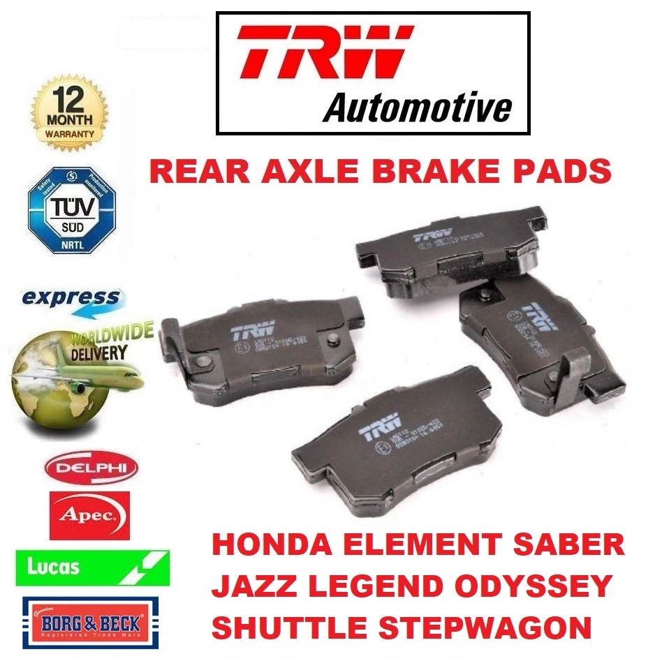 PASTILLAS DE FRENO DE EJE TRASERO PARA HONDA ELEMENT SABER JAZZ LEGEND ODYSSEY SHUTTLE STEPWGN Foto 1 de 1