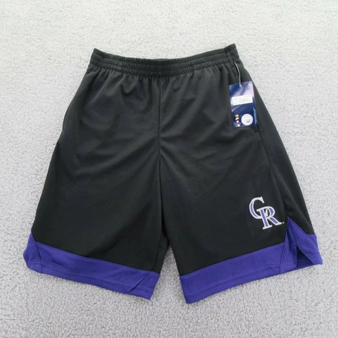 Colorado Rockies Genuine Merchandise Boys Shorts Black Purple Pull On XL New Cover