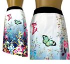 Red Herring Size 14 Bright Multicoloured Floral Butterfly Print Skirt Holiday