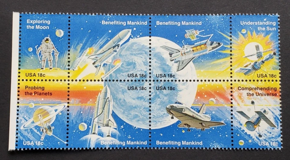 US 1981 Exploring The Moon, Sun, Planets block of 8, space Sc#1912-9 MNH - Image 1 of 1