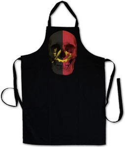 CLASSIC ANGOLA SKULL FLAG BBQ COOKING KITCHEN APRON - Totenkopf Banner Fahne - Picture 1 of 1