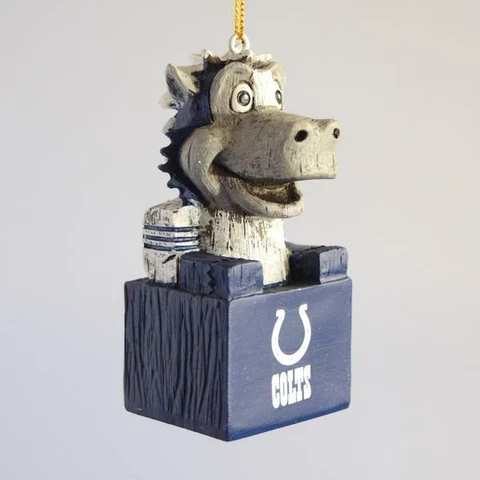 INDIANAPOLIS COLTS RESIN MASCOT CHRISTMAS ORNAMENT 3.5'' Cover