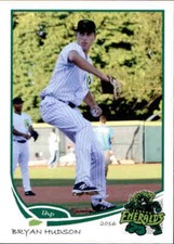 2016 Eugene Emeralds Grandstand #14 Bryan Hudson Godfrey Illinois Baseball Card