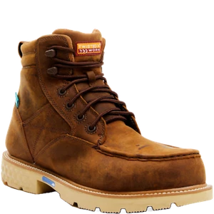 Botas de trabajo Twisted X para hombre impermeables envejecidas montura marrón MXCNW04 - Imagen 1 de 6