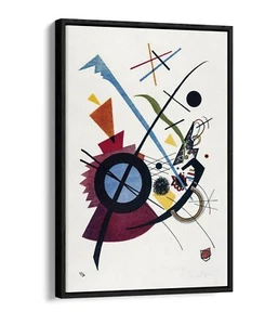 WASSILY KANDINSKY "VIOLET" ABSTRACT BAUHAUS -FLOAT EFFECT FRAME CANVAS ART PRINT - Picture 1 of 12