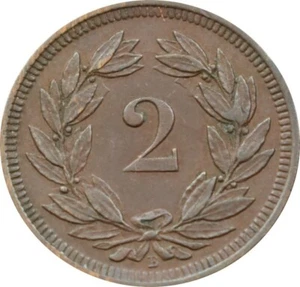 Switzerland 2 Rappen 1893 B - Picture 1 of 2