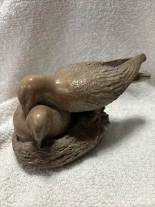 Vintage Nesting Love Birds Stone Resin Austin Sculpture LeClerc - Picture 1 of 7