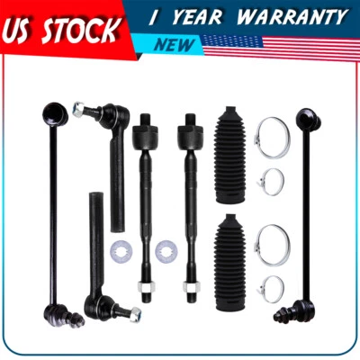 Barra oscilante dianteira 8 peças haste de amarração e fole de pinhão para 2003-2004 Nissan Murano - Imagem 1 de 4