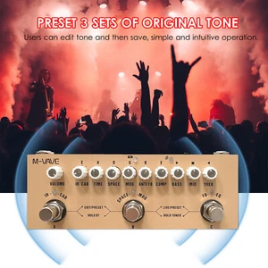 M-VAVE Acoustic Guitar Multi Effects Pedal with IR Loading 9 AMP Models F5C5 - Picture 1 of 12