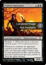 1X Toshiro Umezawa Betrayers of Kamigawa Italian EX MTG CARD