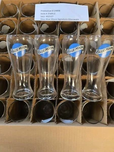 Blue Moon 16 oz Pilsner Beer Glass - Set of Four (4) Glasses - Picture 1 of 5