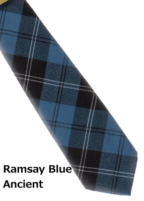 Corbata Tartán Clan Ramsay Azul Antiguo Escocés Cuadros Foto 1 de 2