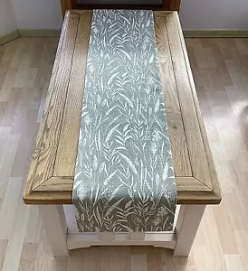 Wild Grasses Moss Green Autumn Xmas fully lined table/Bed runner hand made UK - Picture 1 of 1