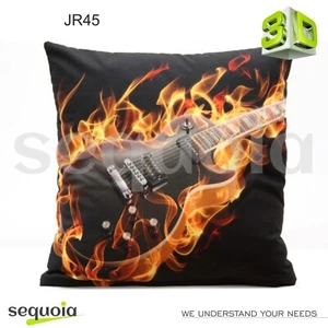 Estuches de almohada decorativos para guitarra eléctrica efecto 3D 40 cm x 40 cm - Mejor regalo - - Imagen 1 de 2