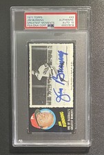 1971 Topps Greatest Moments Jim Bunning Signed PSA/DNA 10 Auto Grade Authentic 