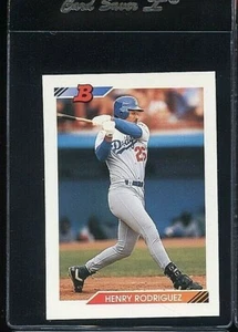1992 BOWMAN #108 HENRY RODRIGUEZ ROOKIE RC LOS ANGELES DODGERS - Picture 1 of 1