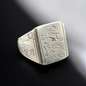 Why is not ? Exclusive !!! Ukraine Vtg Sterling SILVER 925 Ring MENS 10 - Picture 1 of 18