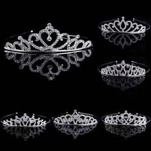Children Tiaras and Crowns Headband Kids Girls Bridal Crystal Crown Wedding