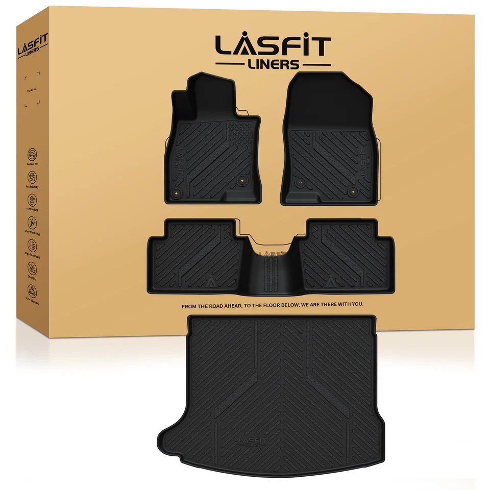 LASFIT Floor Mats for Mazda 3 2014-2018 Hatchback Custom 1st &2ndRow & Cargo Mat Foto 1 de 4