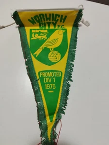 Norwich City FC Promoted Div 1975 Vintage Football flag - Picture 1 of 5