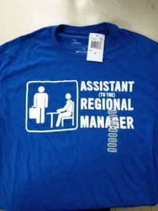 The Office Tee Shirt Assistant (To The) Regional Manager Royal Blue Size Medium - Picture 1 of 14