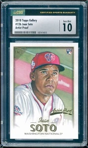 Juan Soto 2018 Topps Gallery ARTIST PROOF #126 RC Rookie CSG 10 GEM MINT - Picture 1 of 2