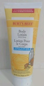 Burt’s Bees BODY LOTION w/ Milk & Honey for Normal to Dry Skin 6oz NEW - Picture 1 of 6
