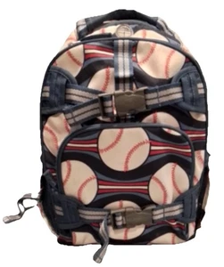 Mochila pequeña Pottery Barn Kids Mackenzie azul béisbol deportes bolsa escolar - Imagen 1 de 13